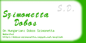 szimonetta dobos business card